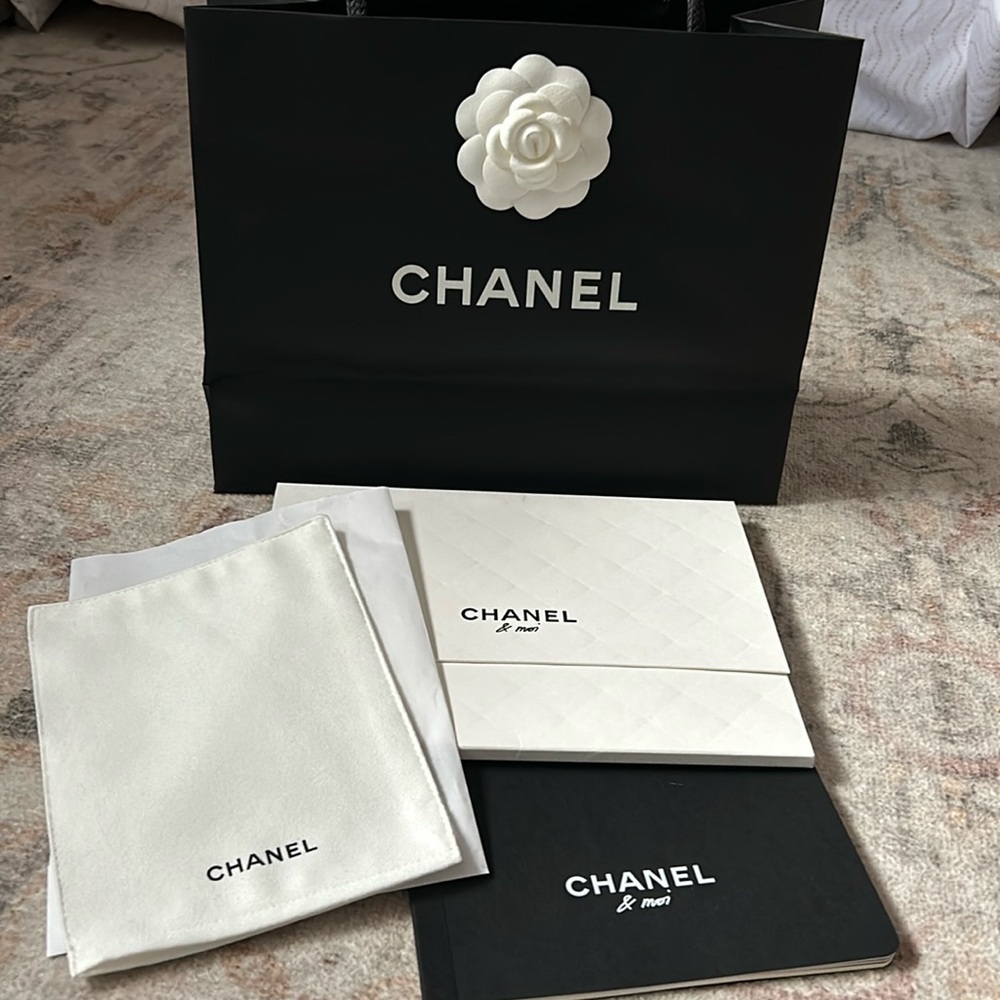 Chanel dust cloth pouch book  envelope and shopping bag